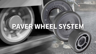 Rodas transportadoras, rodas motrizes e rodas guia para pavimentadora de asfalto